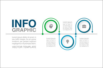 Vector infographic template for diagram, graph, presentation, chart, business concept with 3 options.