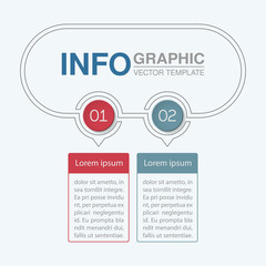 Vector infographic template for diagram, graph, presentation, chart, business concept with 2 options.