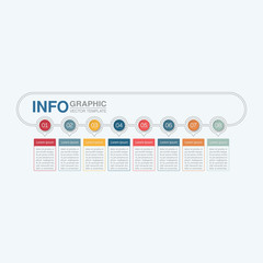 Vector infographic template for diagram, graph, presentation, chart, business concept with 8 options.