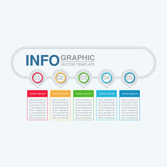 Vector infographic template for diagram, graph, presentation, chart, business concept with 5 options.