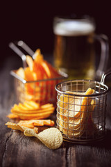 Chips, French fries and beer