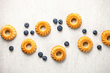 Sweet cakes with berries