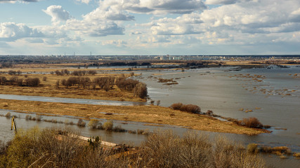 Oka River in Nizhny Novgorod Region, Russia