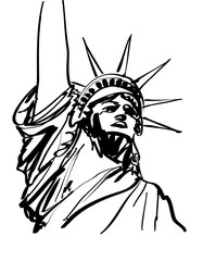handmade digital sketches of statue of liberty © Yan