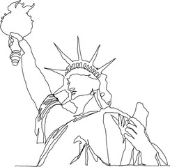 handmade digital sketches of statue of liberty © Yan