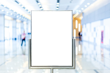 blank billboard with copy space for your text message or content, advertising mock up banner in conventon hall, public information board