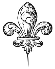 fleurs-de-lis  vector  isolated - Heraldische Lilie - Stilisierte Schwertlilie (Iris) © endstern