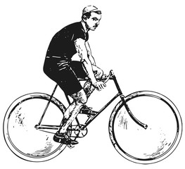 bike-rider vintage #isolated #vector - Fahrradfahrer