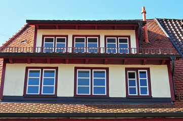 roof with mansard windows