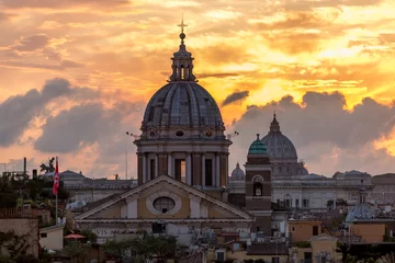 Deurstickers Sunset in Rome © Maarten Zeehandelaar