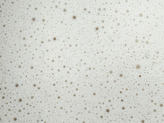 foam formed on a latte