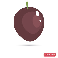 Passion fruit color flat icon