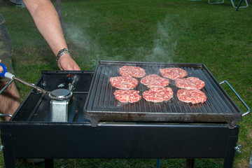 Sausages on the grill 