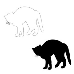  isolated silhouette cat