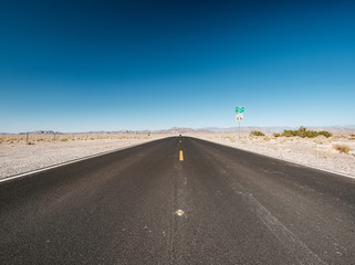 Open highway in Nevada desert