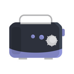 Toaster applience color isolated on white icon