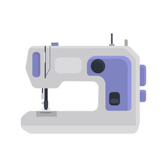 Sewing machine color isolated on white icon