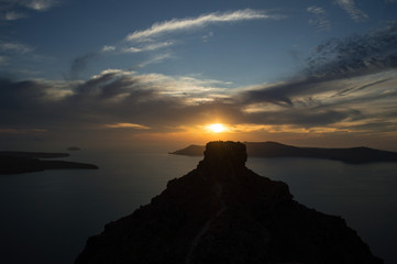 Sea View Sunset in Imerovigli, Santorini, Greece