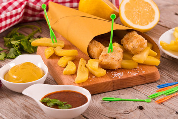 Fish and chips.