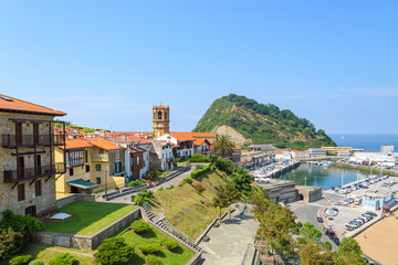 beautiful fishing town of getaria at Basque Country, Spain