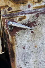 Rusty Vintage Truck Door with Handle 3