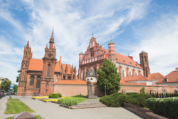 Fototapeta na wymiar Gothic church in Vilnius