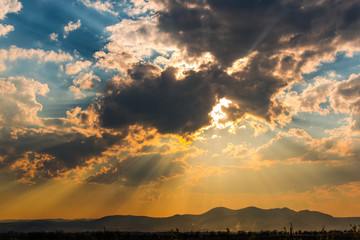 sunset in the clouds