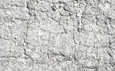 black and white concrete wall with cracks background and texture