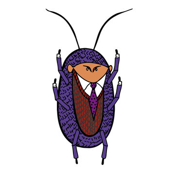 Cockroach in a good suit. 