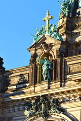 Obraz premium View to a part of the Berlin Dome in the downtown of Berlin in the evening sun.