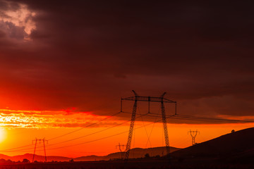 high voltage power line