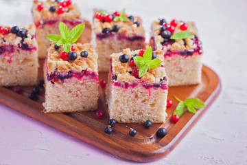 tasty summer fruits yeast cake