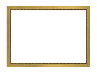 Golden frame for paintings, mirrors or photo