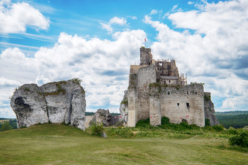 Mirow castle, medieval castle in Silesia, Poland.