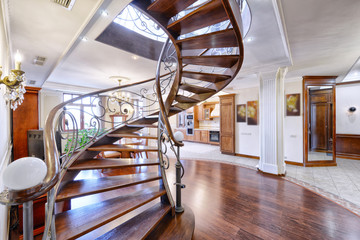 Stairs design in the interior of the house.