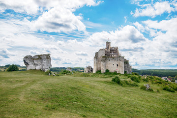 Mirow castle, medieval castle in Silesia, Poland.