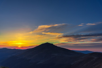 Clouds at the sunset
