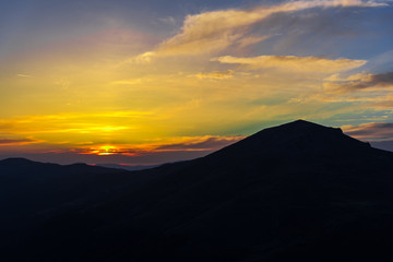 Clouds at the sunset