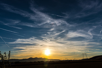 Fototapeta premium sunset in the city