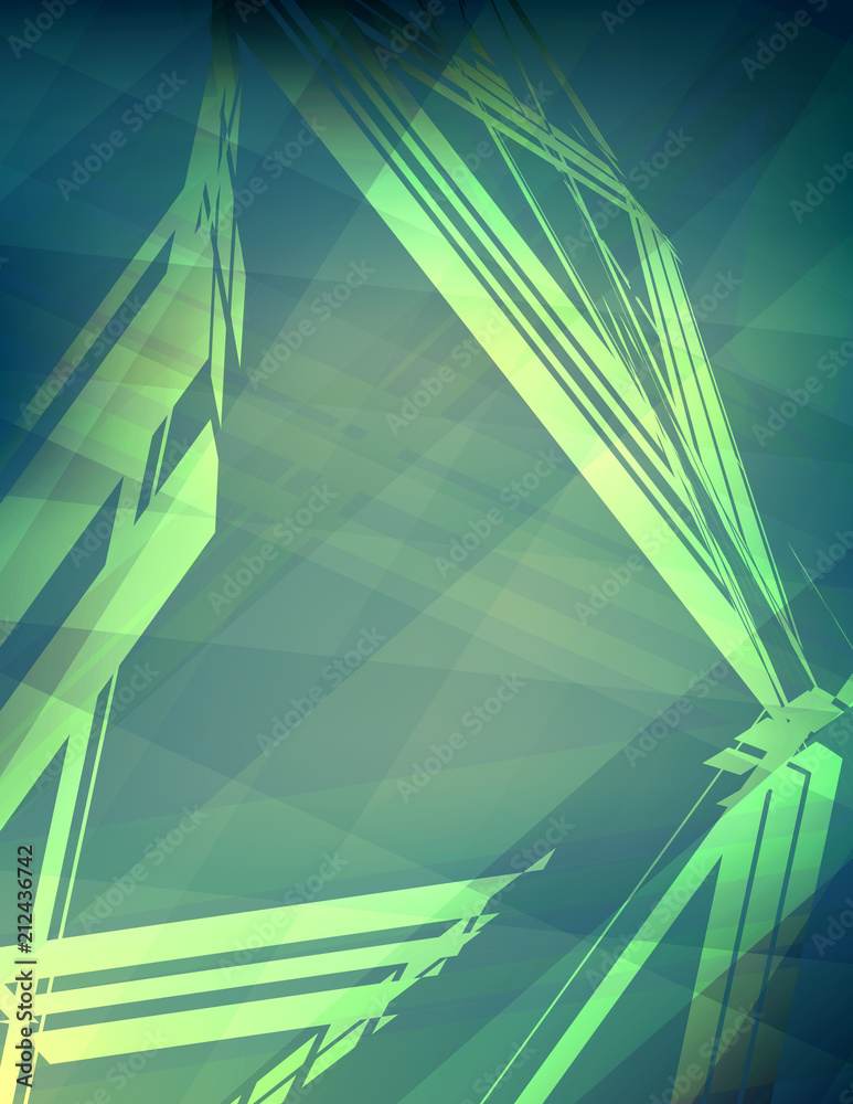 Poster Abstract pattern with triangle. Vector graphic background