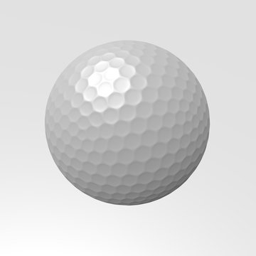 3D Golf ball isolated on white background. golf ball sign.