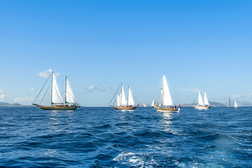 Naklejka premium Bodrum, Turkey, 20 October 2010: Bodrum Cup, Sailboats