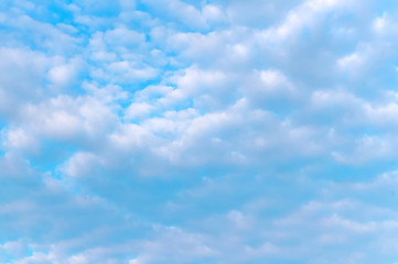 Obraz premium Blue sky and white clouds. White clouds on blue background.