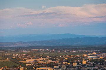 aerial view of the city
