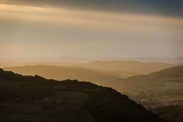 sunset in the mountains