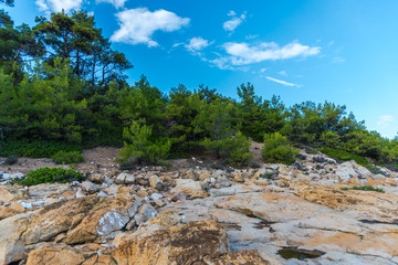 Landscape at the sea in Greece 