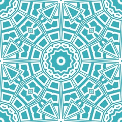 creative geometric ornament on color background. Seamless vector illustration. For interior design, wallpaper.
