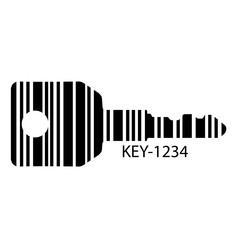 Barcode set the shape to the key, concept of successful in business.