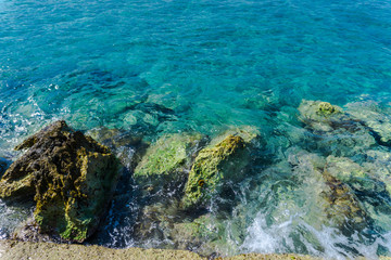Fototapeta na wymiar Sea landscape in Zakynthos island, Greece