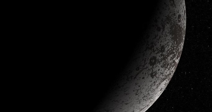 Coming around to the lit side of Iapetus, in medium orbit. Long and slow. Reversible, can be rotated 180 degrees. Elements of this image furnished by NASA.